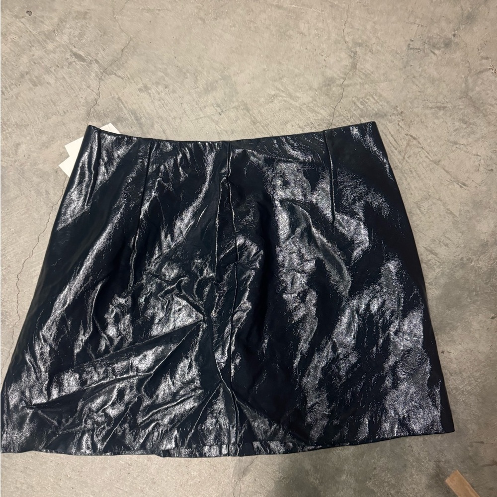 Abercrombie & Fitch Shiny Black Mini Skirt